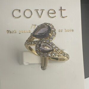 Covet Gold Ring with Purple Accents